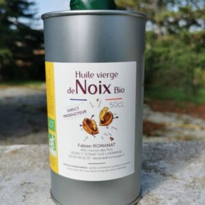 noix vallée du rhône Huile Vierge de Noix BIO Producteur Noix Grenoble AOP bio