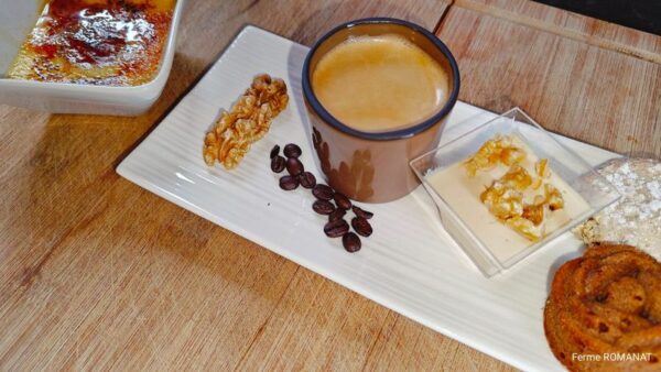 panna cotta café noix